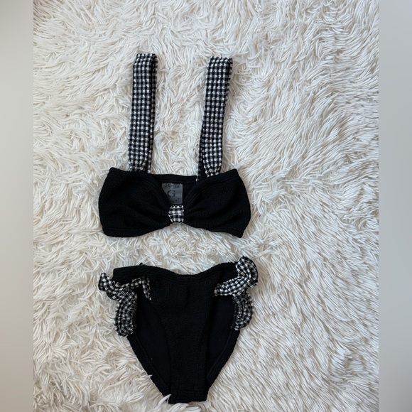 NWT Hunza G Loretta bikini in black/gingham one size - Picture 7 of 11